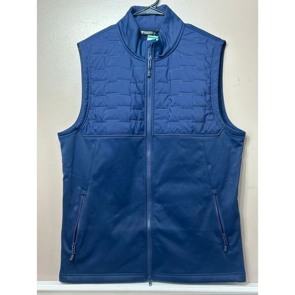 NWOT Levelwear Milo Golf Dark Blue Quilted Insulated Vest Men's Medium - Picture 2 of 12
